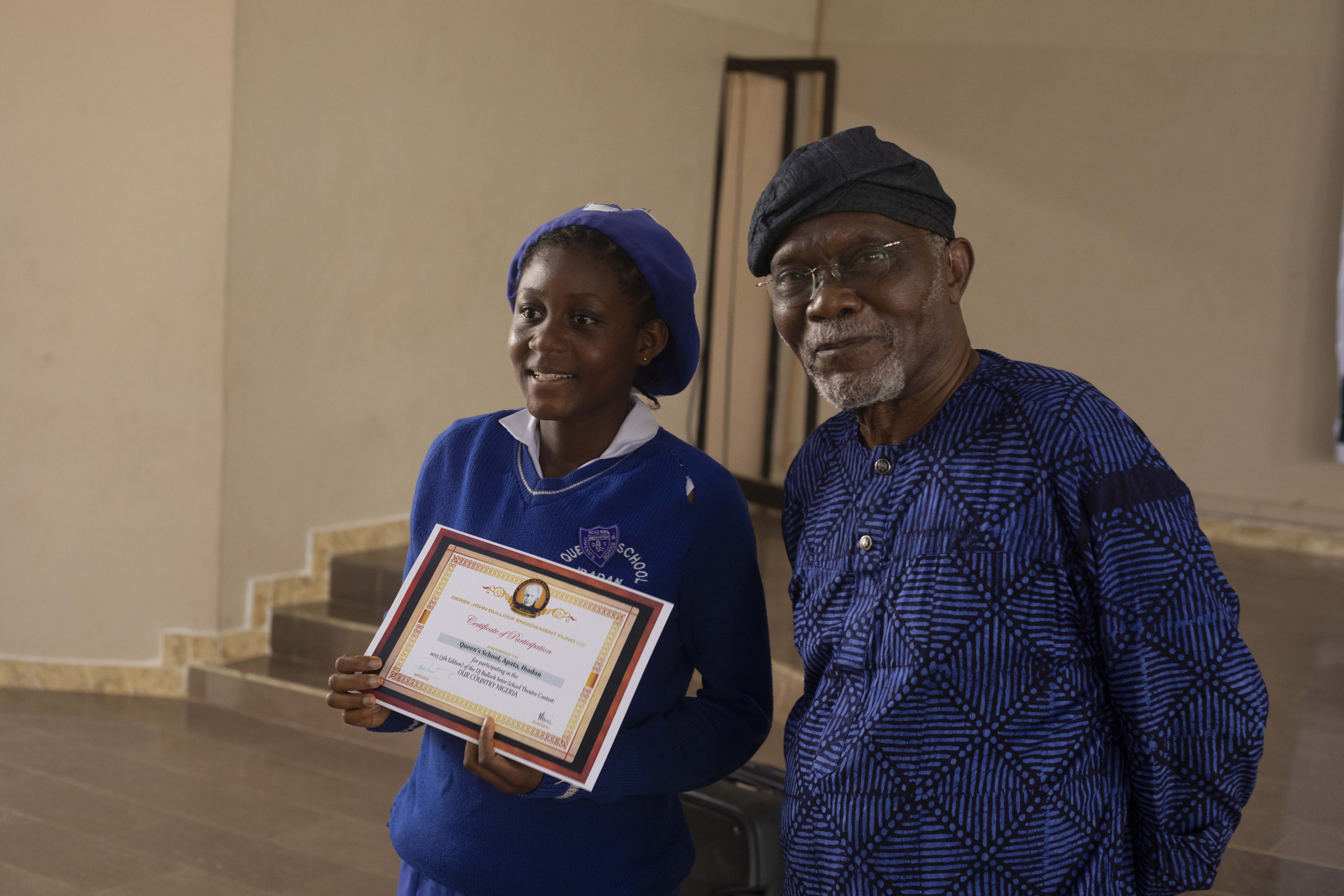 2022 - DJBullock Foundation Interschool Playwrite & Theatre Contest - Presentation of Certificates to Schools
